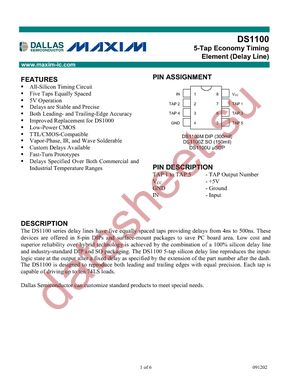 DS1100U-20+ datasheet  